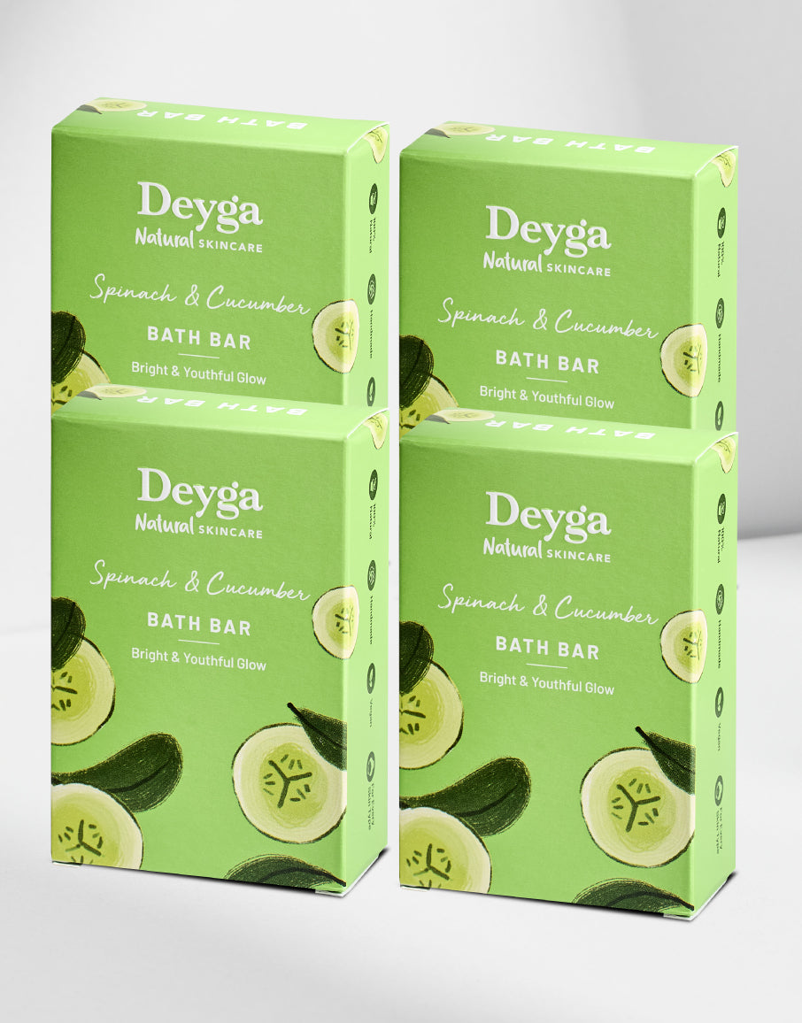 Deyga Spinach & Cucumber Soap pack of 4
