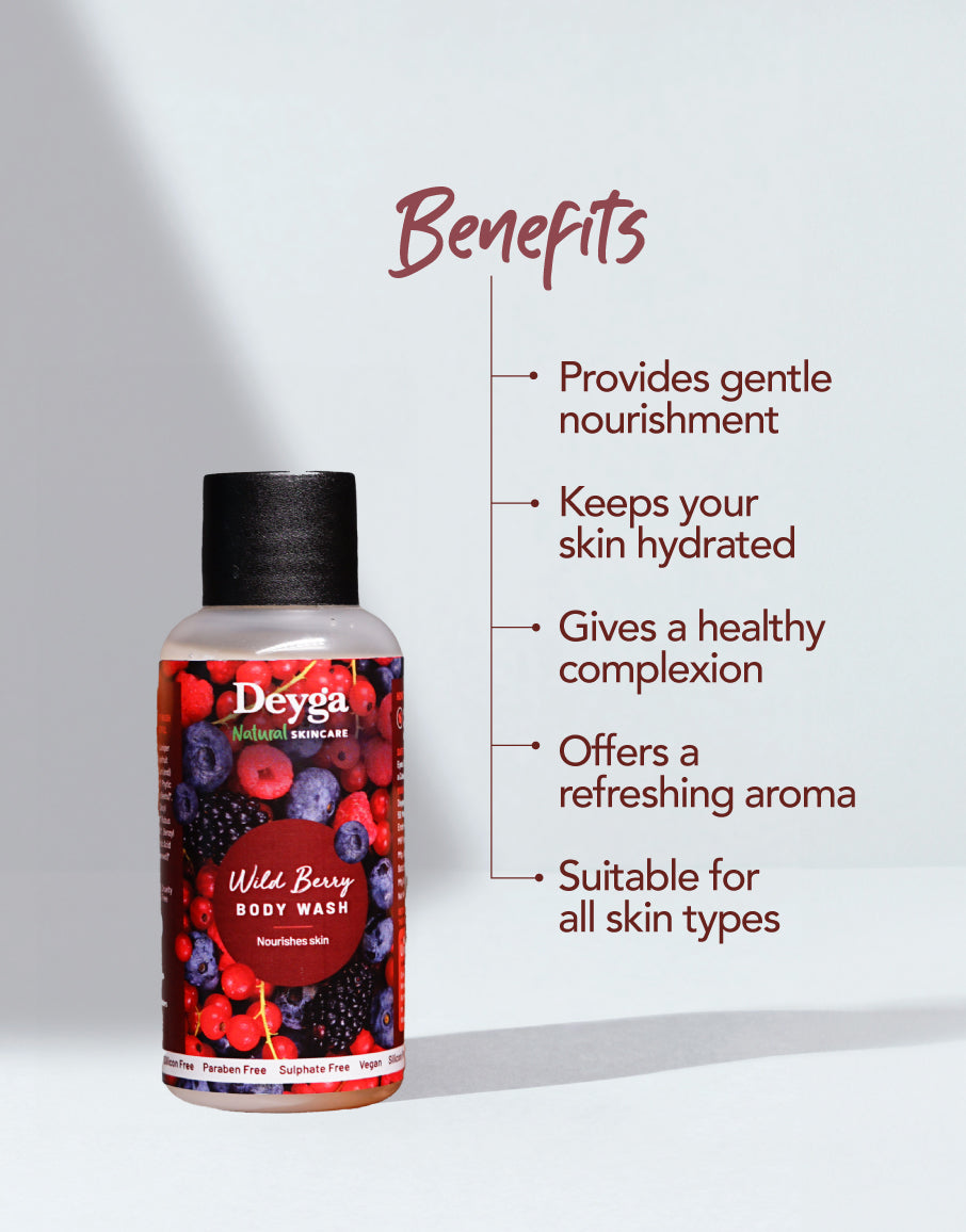 Deyga Wild Berry Body Wash - 50ml benefits