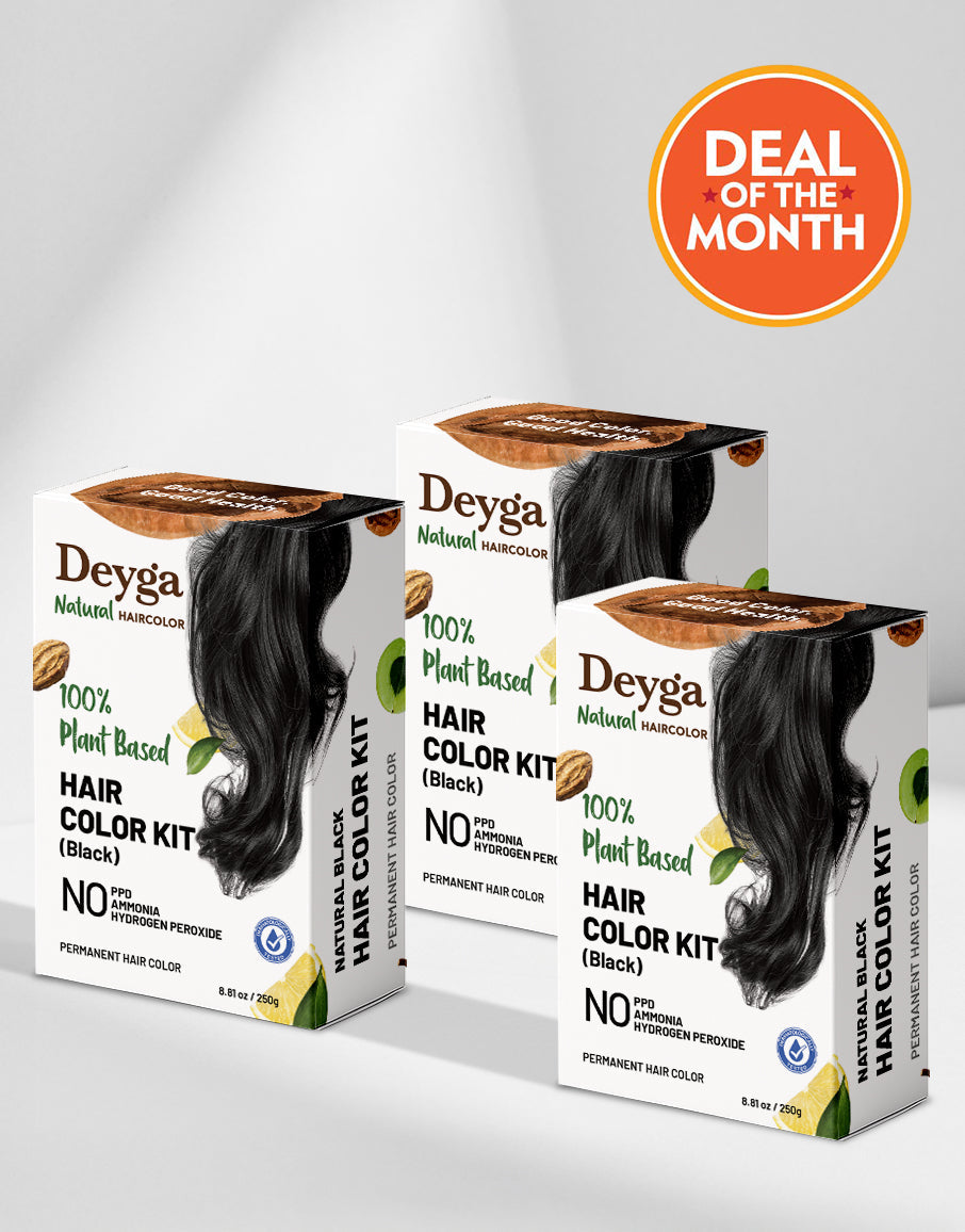 Herbal Hair Dye - Deyga 100% Plant-Based Black