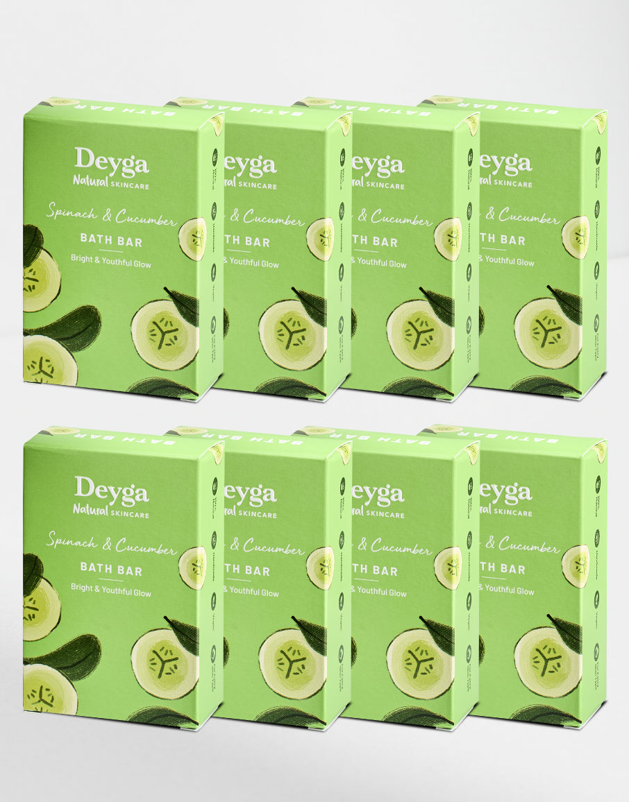 Deyga Spinach & Cucumber Soap pack of 8