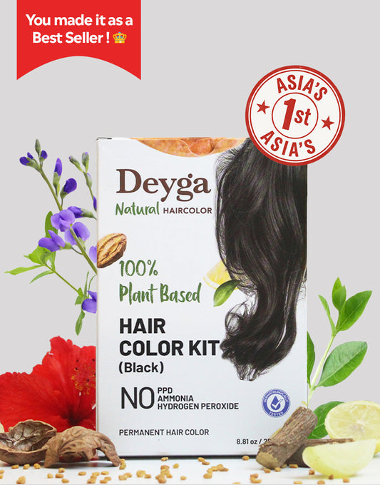 Herbal Hair Dye - Deyga 100% Plant-Based Black